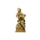 17th Cent. Flemish Antwerp baroque style "Angel" sculpture in basswood || VLAANDEREN - 17° EEUW