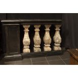 pair of 17th Cent. Flemish baroque style balustrades in typical Flemish black marble with greyish-