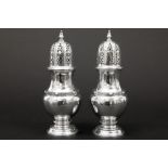two English casters in marked and "Brook & Sons and Hamilton and Inches" signed silver || BROOK &