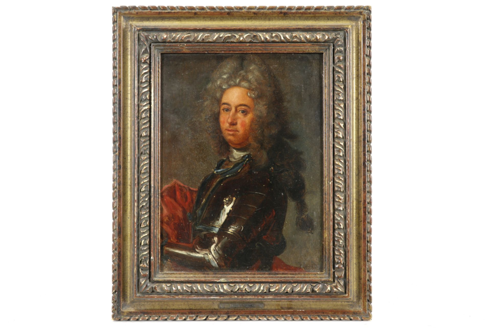 antique French oil on board with a portrait of count Erik Sparre Axelsson || Antiek Frans - Bild 2 aus 4