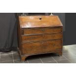 18th Cent. English Georgian bureau in oak bought from A. Vervoordt || Achttiende eeuwse Georgian