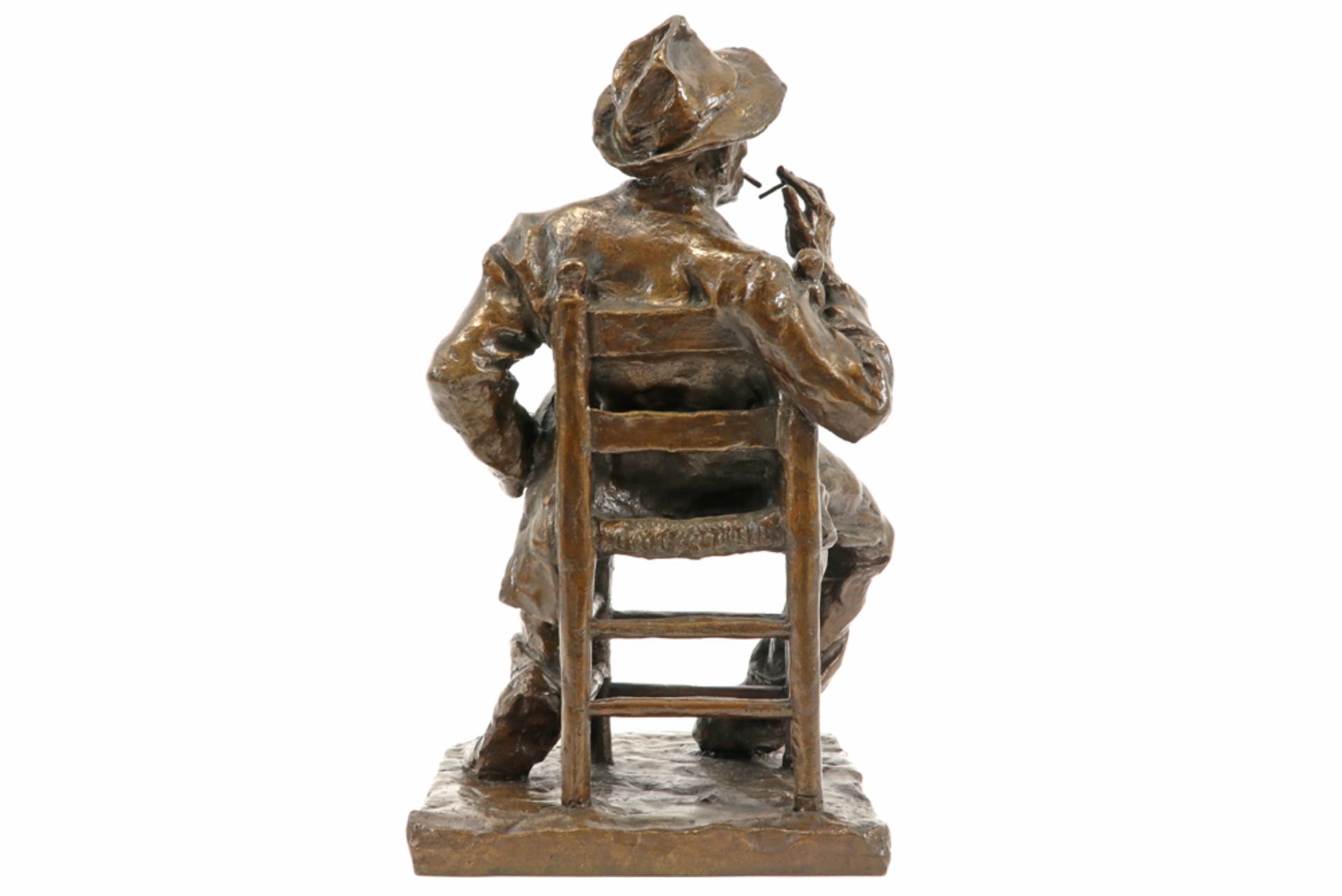 late 19th/early 20th Cent. Dutch sculpture in bronze - signed Charles Van Wijk || VAN WIJK - Bild 4 aus 5