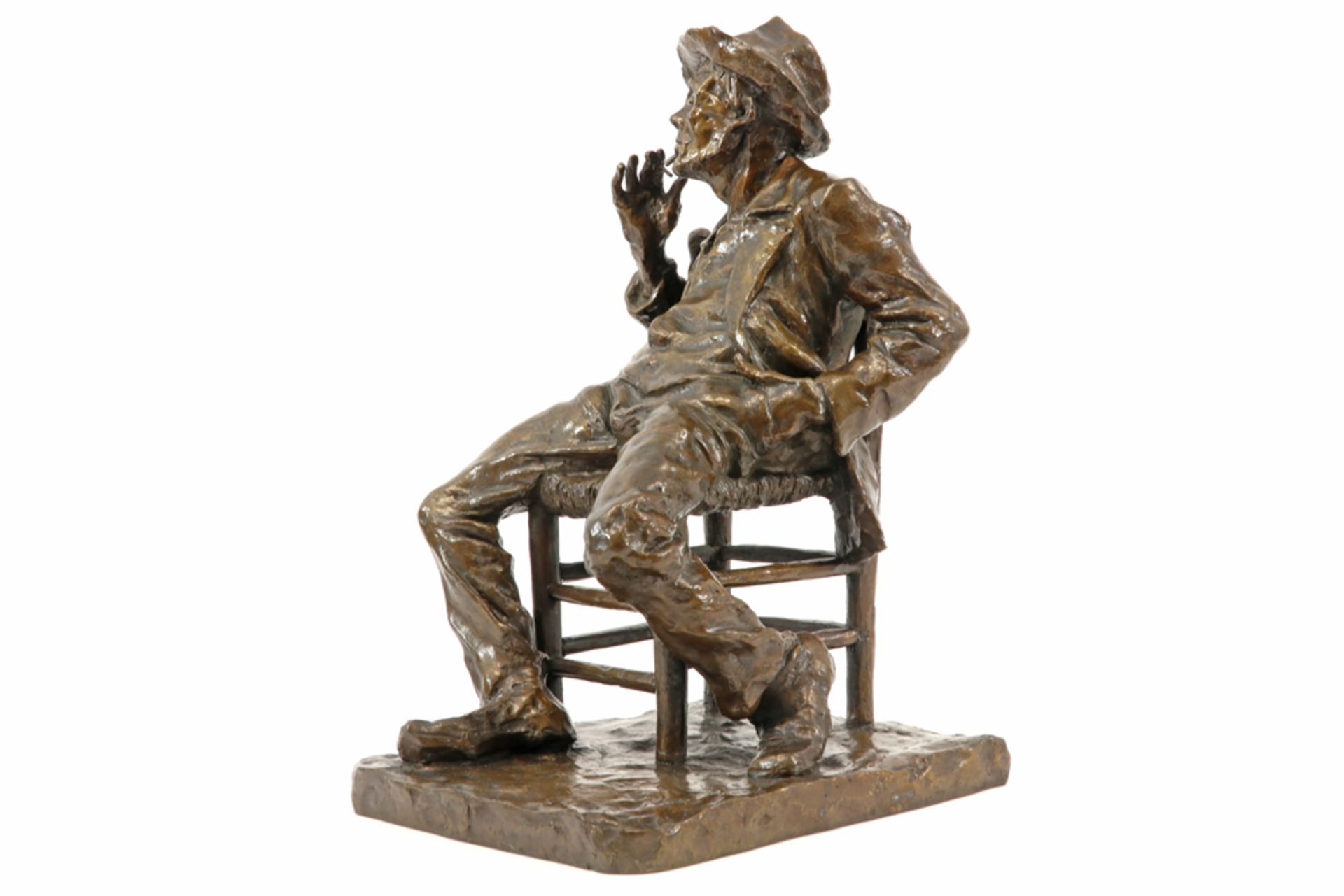 late 19th/early 20th Cent. Dutch sculpture in bronze - signed Charles Van Wijk || VAN WIJK - Bild 3 aus 5