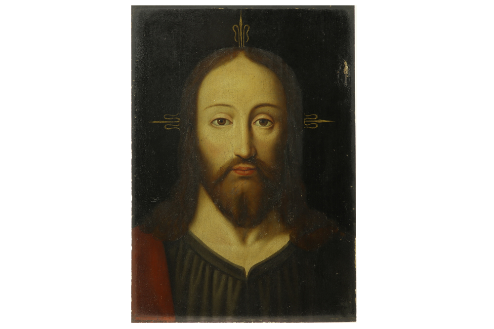 antique oil on panel by a follower of Jan van Eyck checked by expert Jean-Pierre De Bruyn : "This