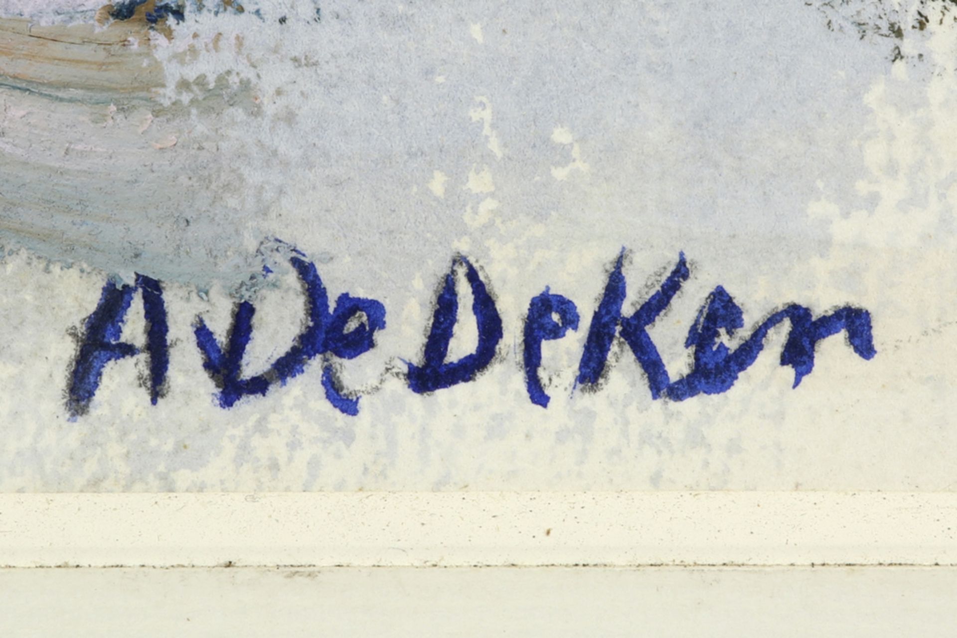 20th Cent. Belgian acryl on paper - signed Albert De Deken || DE DEKEN ALBERT (1915 - 2003) - Bild 2 aus 3