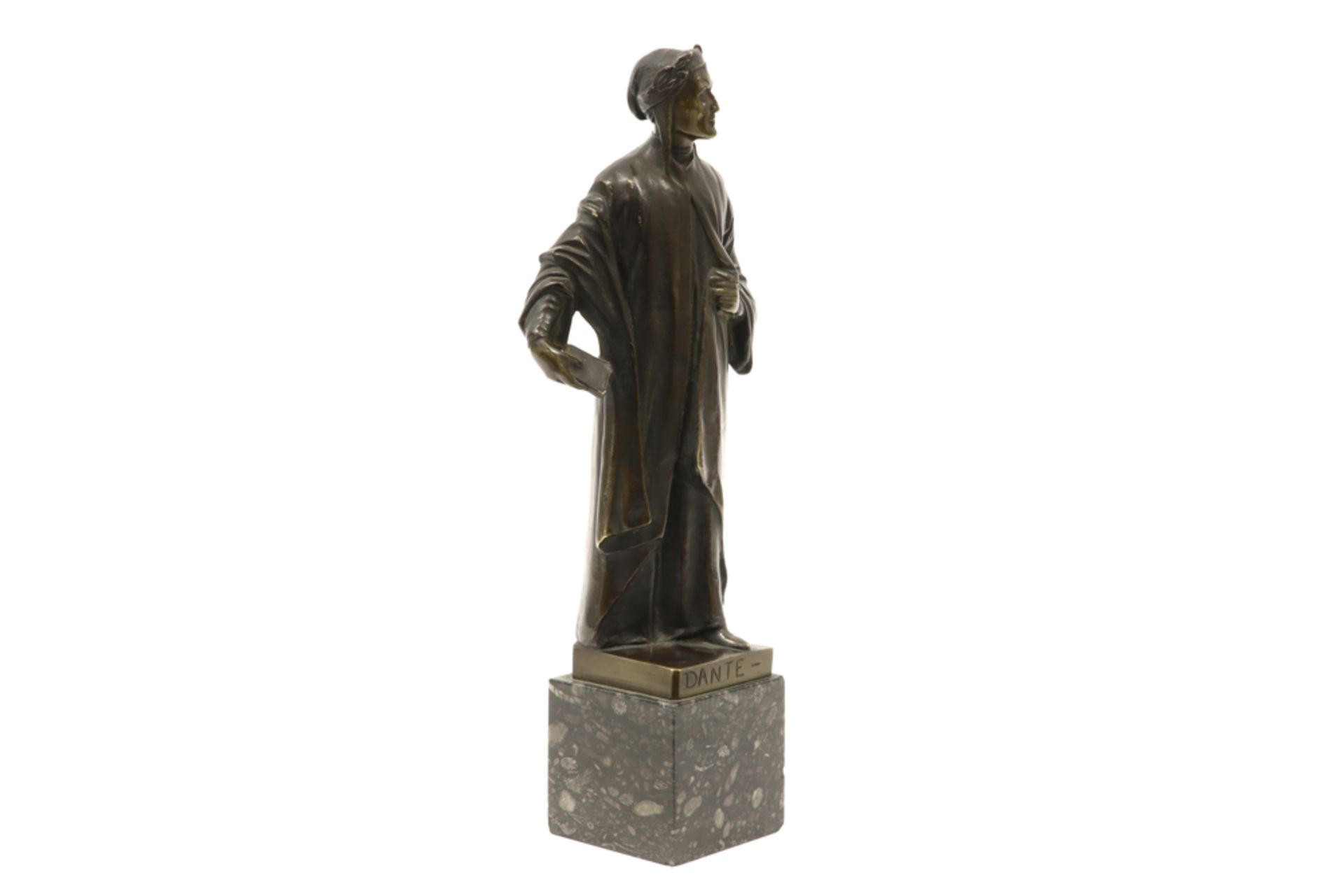 antique "Dante" sculpture in bronze - signed (Else von) Beck || VON BECK ELSE (1888 - 1925) - Image 2 of 4