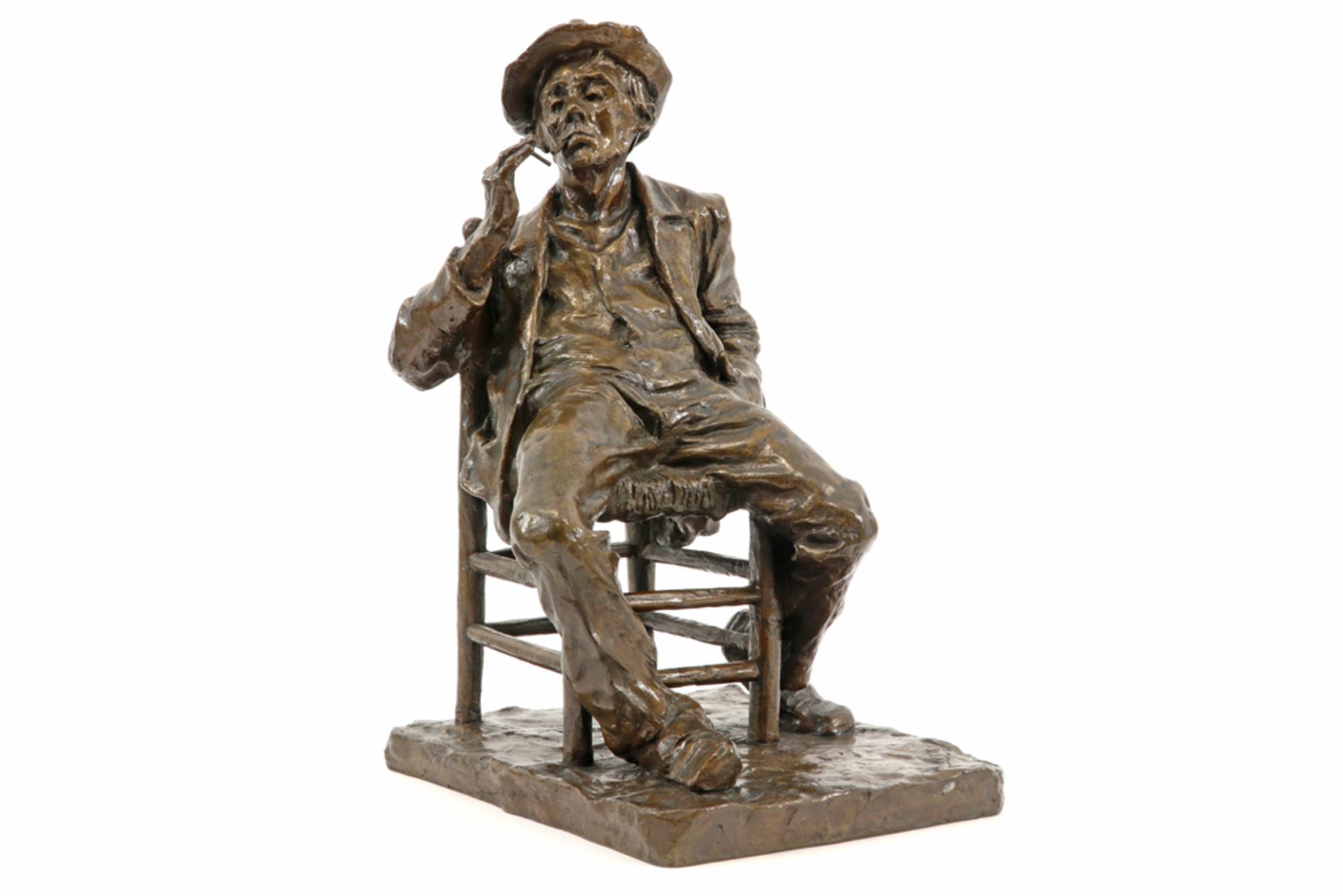 late 19th/early 20th Cent. Dutch sculpture in bronze - signed Charles Van Wijk || VAN WIJK