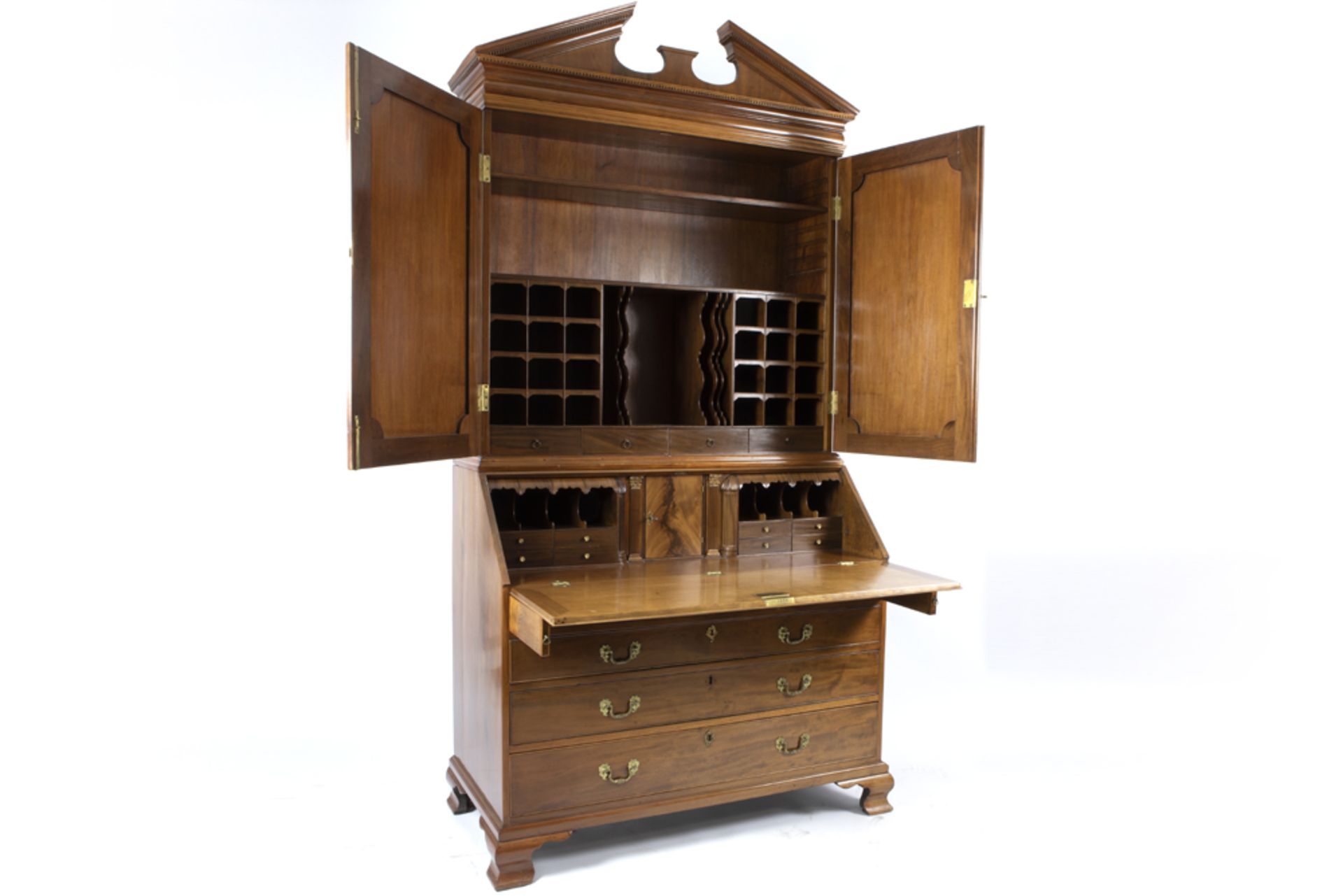 superb 18th Cent. English George III bureau bookcase in high quality mahogany bought in 1999 from - Image 6 of 6