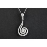 boteh-shaped pendant in white gold (18 carat) with more then 1,30 carat of high quality brilliant