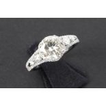 a 1,51 carat high quality brilliant cut diamond set in nicely made ring in white gold (18 carat)