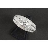 classy ring in white gold (18 carat) with a high quality brilliant cut diamond of 0,65 carat and