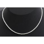 elegant necklace in white gold (18 carat) with 3,50 carat of very high quality brilliant cut
