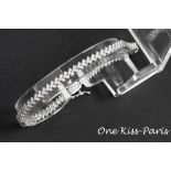 French "One Kiss Paris" signed bracelet in white gold (18 carat) with 2,64 carat of brilliant cut