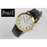 extra flat vintage "Piaget" marked mechanic "125" wristwatch (ref 9920) dating around 1990 in yellow