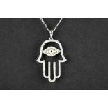 "Khamsa" - pendant in white gold (18 carat) with the typical central eye and with more then 0,60