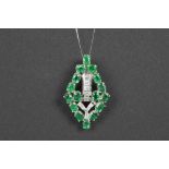 pendant in white gold (18 carat) with more then 2 carat of emeralds with nice color and at least
