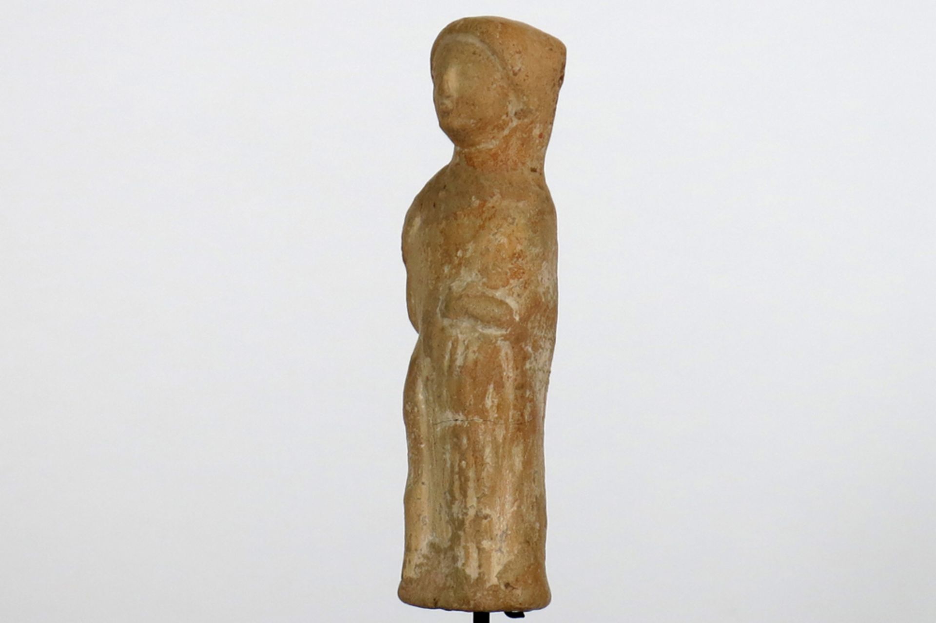 4th till 2nd Cent. BC Phoenician sculpture/idol in earthenware with certificate - prov : former - Image 2 of 3