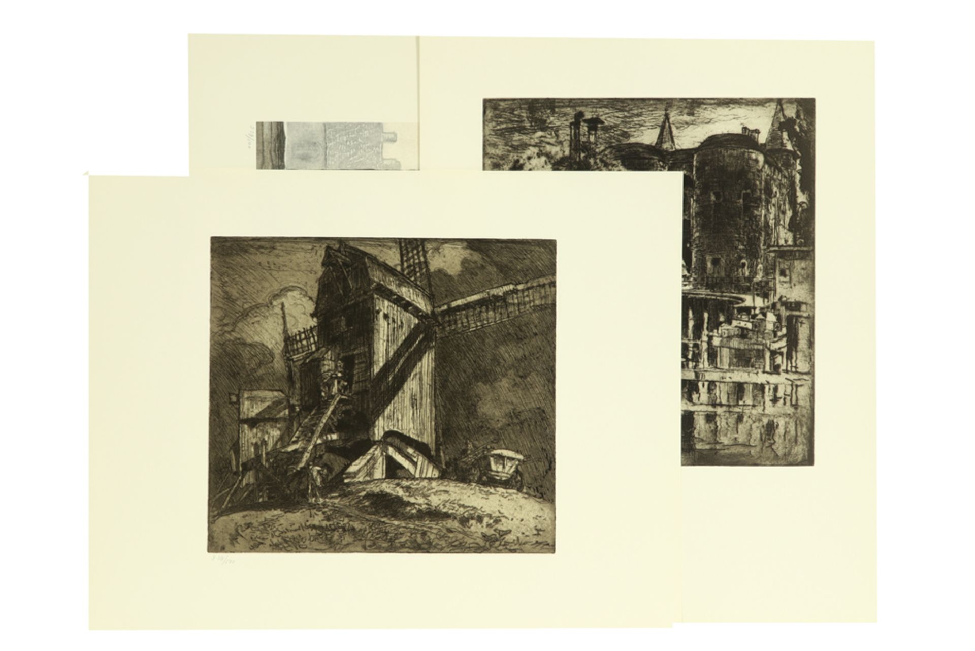 Frnak Brangwyn signed portfolio with 4 silkscreen in brown colors and two multi-coloured || BRANGWYN - Image 7 of 8