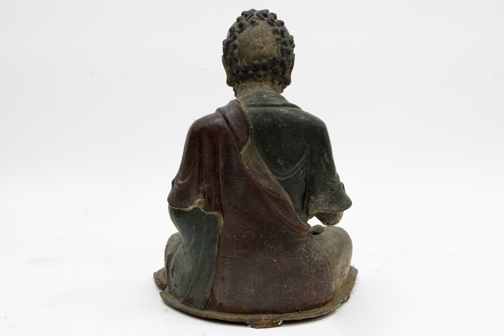 antique Chinese Qing dynasty "Lohan" sculpture in bronze || Antieke Chinese bronzen sculptuur - Bild 4 aus 4