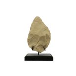 Archaeology from the Early Paleothic Age : rare two-sided stone hand ax dating between 300000 and