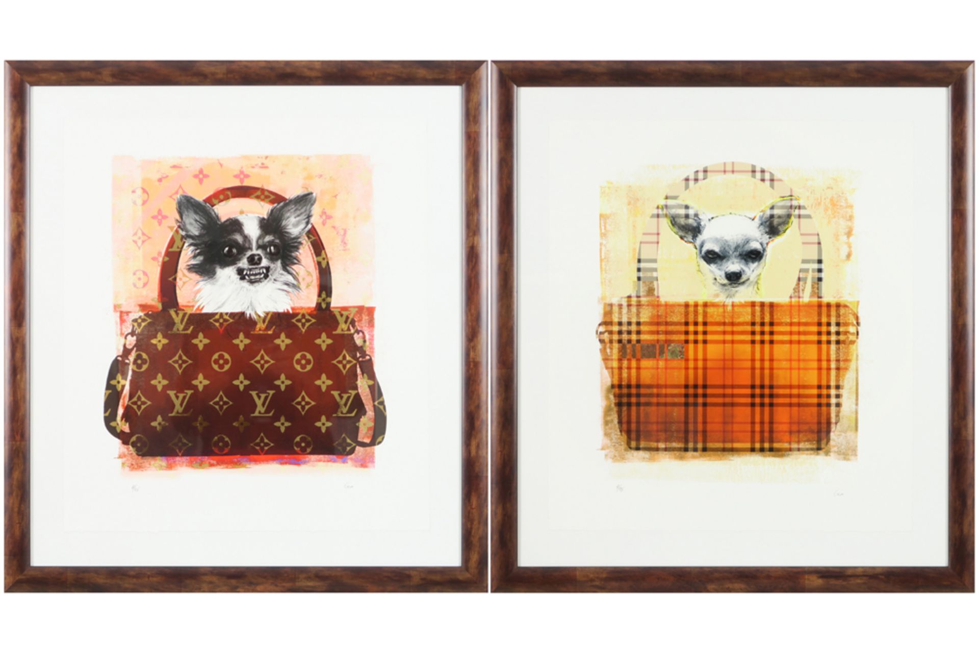 pair of 20th/21st Cent. South African mixed media screenprints - titled and signed || SHANNAN GIA (
