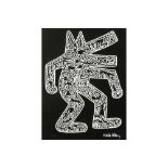 Keith Haring plate signed lithograph - with on the back a stamp "Mercury Fine Art" || HARING