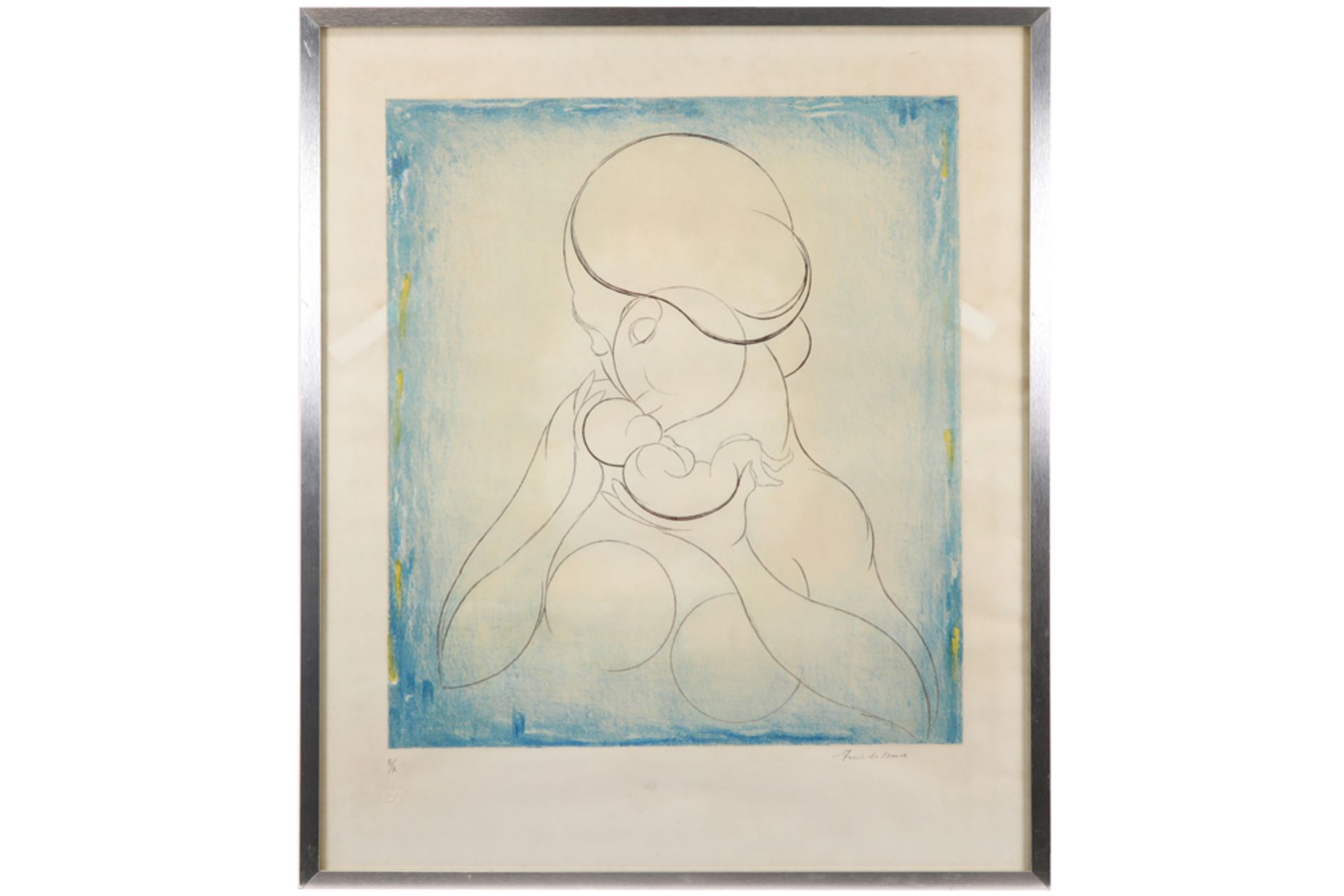 20th Cent. Felix De Boeck signed lithograph printed in colors || DE BOECK FELIX (1898 - 1995) - Bild 3 aus 3