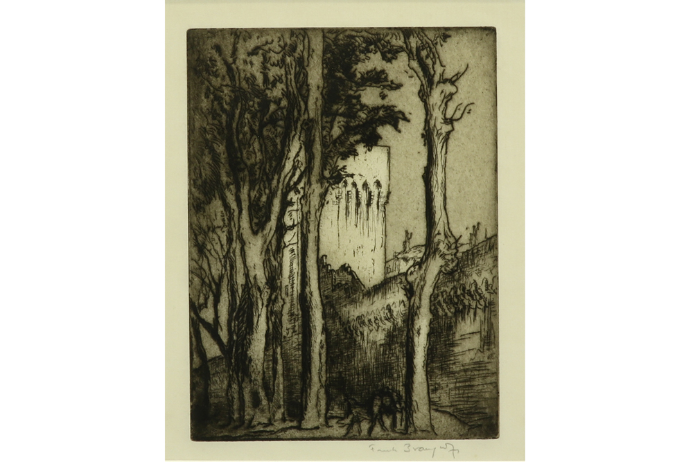 three Frank Brangwyn etchings - two are signed || BRANGWYN FRANK (1867 - 1956) drie etsen twee ervan - Image 5 of 8