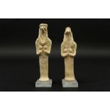 two Ancient Middle East earthenware idols || MIDDEN OOSTEN - 2100 tot 1700 BC twee idolen in