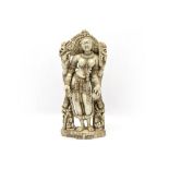 important 15th/16th Cent. Central Indian Vijaynagar period depicting the goddess "Gauri", who,