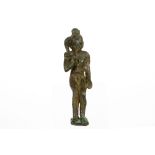 3th/2nd Cent. BC Ancient Egyptian "Hapocrates" sculpture in bronze with certificate - provenance :