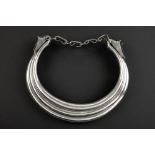 19th Cent. Chinese (border of North Vietnam) Miao Culture silver necklace || Negentiende eeuwse