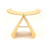 Sori Yanagi "Butterfly" design stool in plywood and gilded metal by Vitra || SORI YANAGI (1915 -