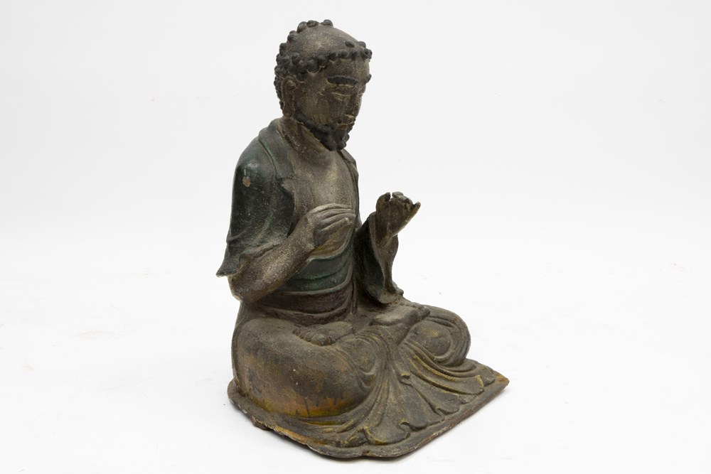 antique Chinese Qing dynasty "Lohan" sculpture in bronze || Antieke Chinese bronzen sculptuur - Bild 2 aus 4