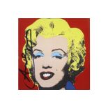 Andy Warhol signed "Marilyn" screenprint on an invitation by Leo Castelli for an exhibition dd