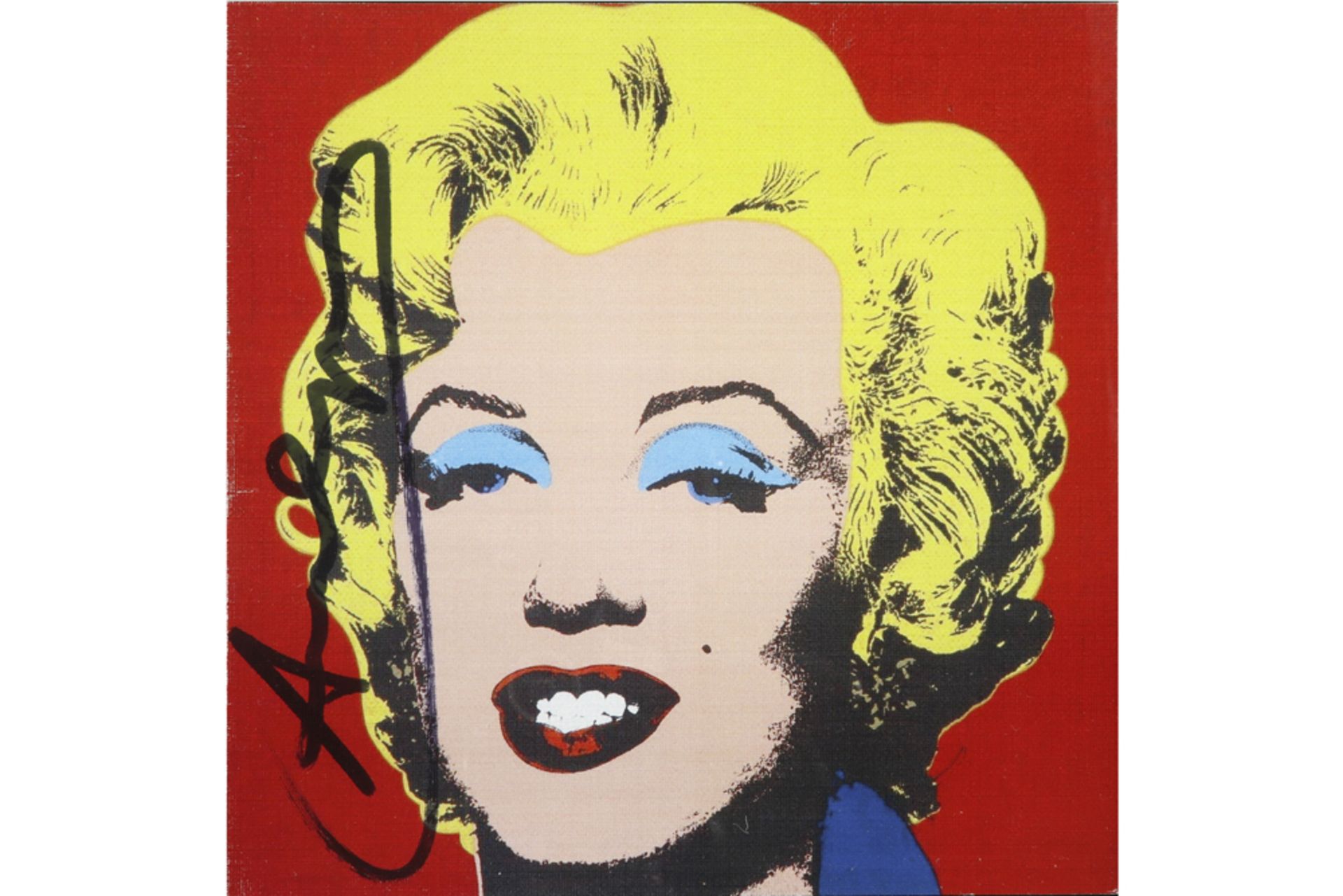 Andy Warhol signed "Marilyn" screenprint on an invitation by Leo Castelli for an exhibition dd