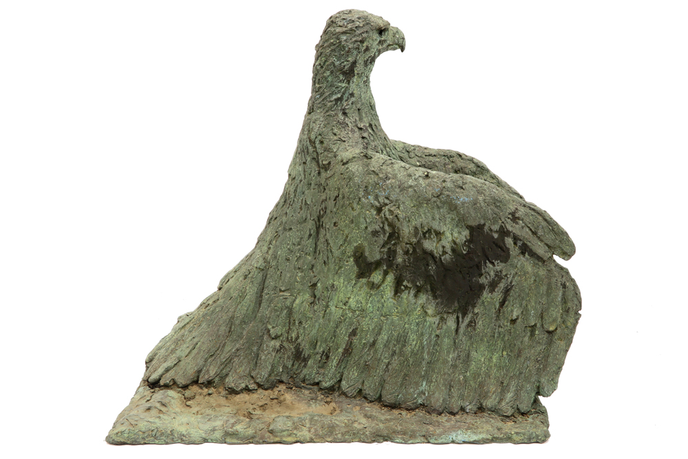 late 20th Cent. Belgian sculpture in bronze with green patina - signed Michael Bracke and dated ( - Image 4 of 7