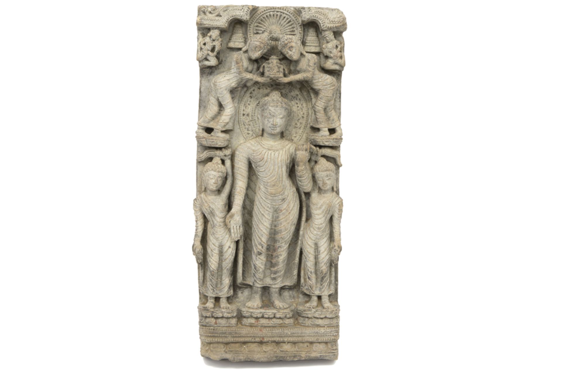 rare 10th Cent. North Indian "Buddha" sculpture (probaly from the Bihar regio) in schist This is the