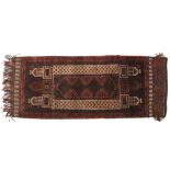 Turkmen camel sack, partially woven partially knotted || Turkmeense deels geweven, deels geknoopte