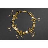 'antique' Indonesian Sumatra necklace from the Batak in gilded silver - part of a traditional