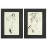 two 20th Cent. drawings - signed Bogaerts || BOGAERTS twee originele tekeningen op papier : "