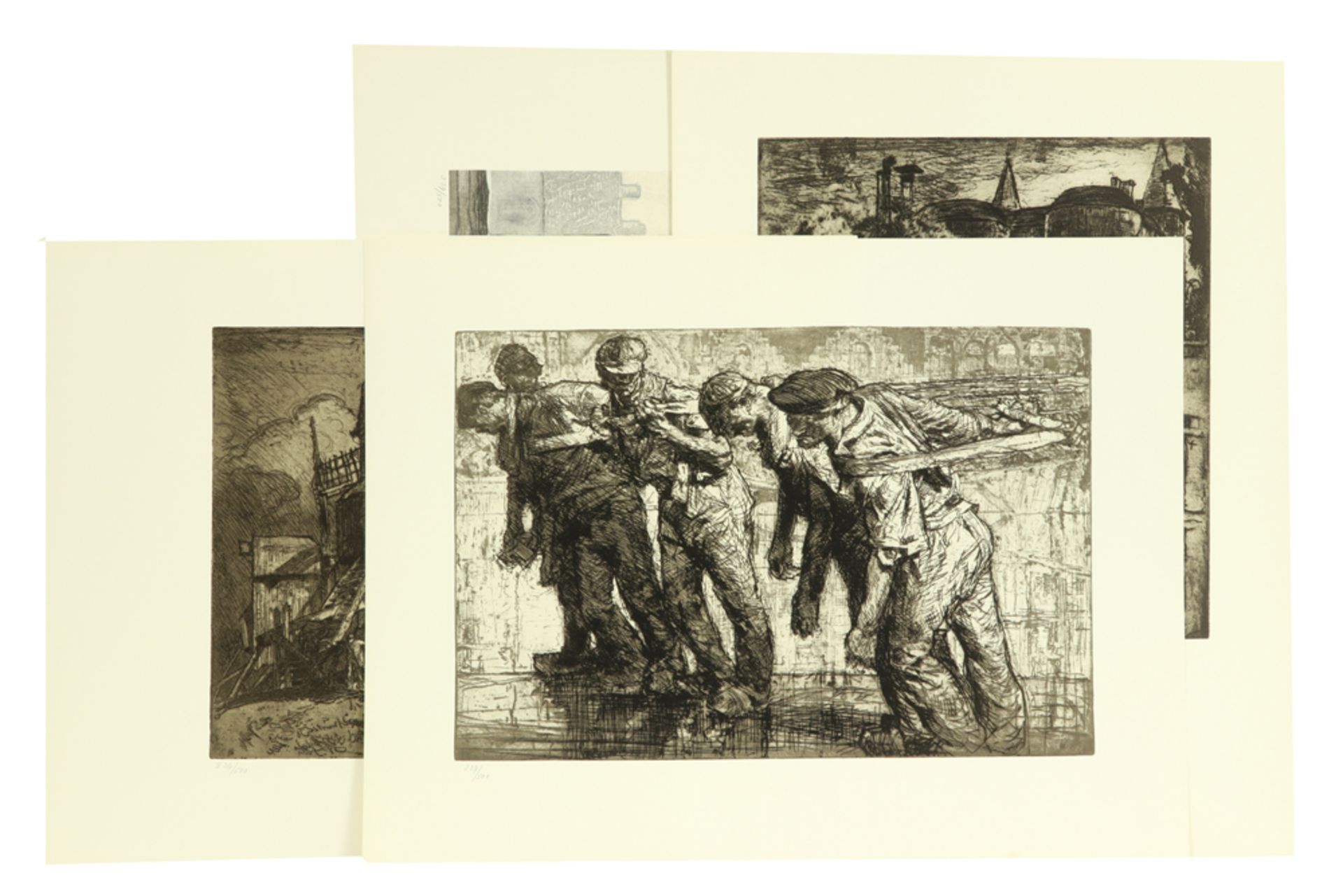 Frnak Brangwyn signed portfolio with 4 silkscreen in brown colors and two multi-coloured || BRANGWYN - Image 6 of 8