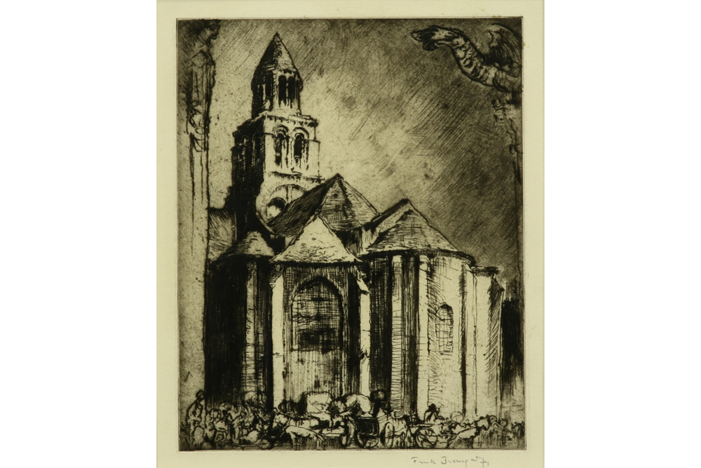 three Frank Brangwyn etchings - two are signed || BRANGWYN FRANK (1867 - 1956) drie etsen twee ervan - Image 3 of 8