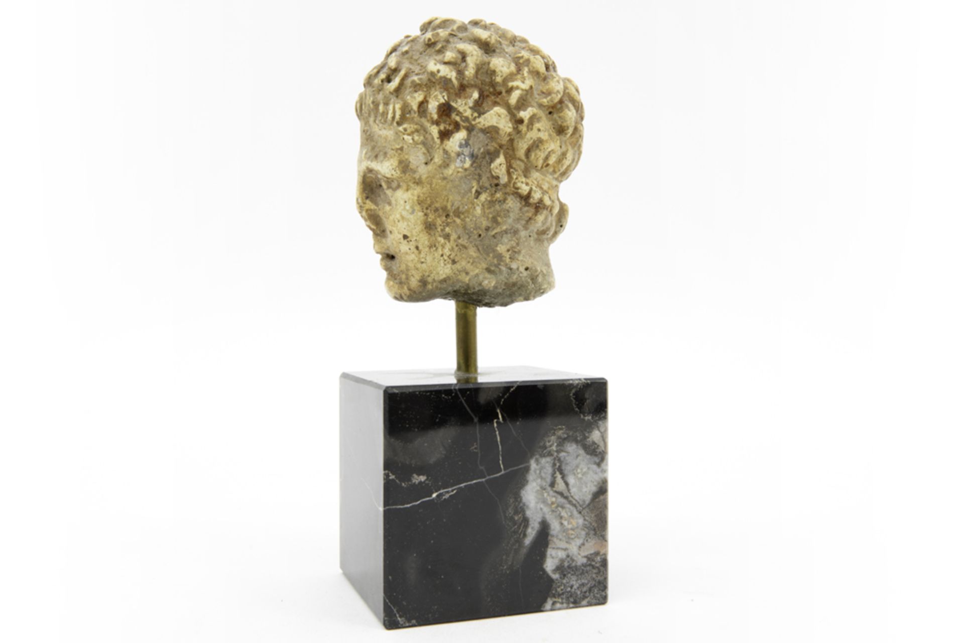 4th till 2nd century BC Ancient Greece Macedonian fragment of a stone sculpture depicting the head - Image 2 of 4