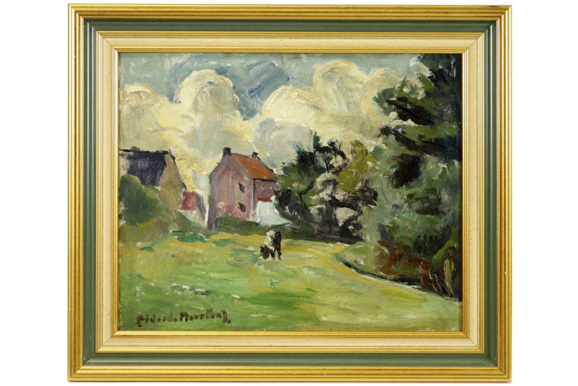 early 20th Cent. Belgian oil on panel - signed Médard Maertens || MAERTENS MÉDARD (1875 - 1946) - Image 3 of 4