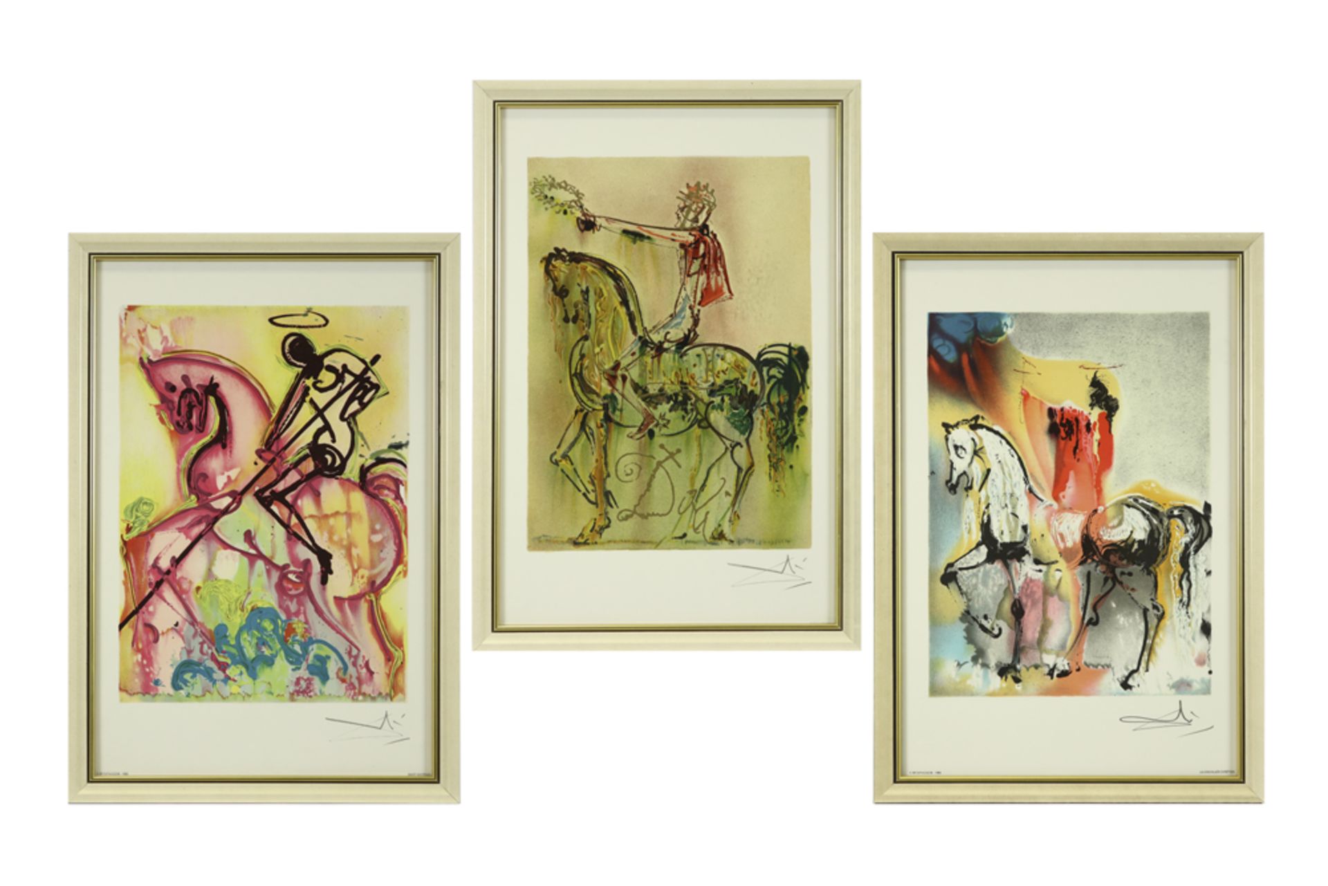 series of three Salvador Dali plate signed lithographs printed in colors || DALI SALVADOR (1904 -