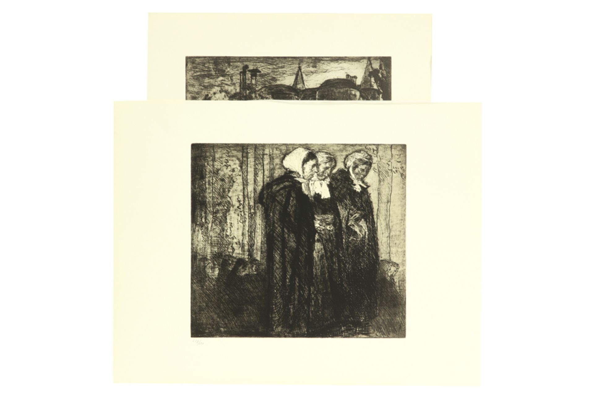 Frnak Brangwyn signed portfolio with 4 silkscreen in brown colors and two multi-coloured || BRANGWYN - Image 4 of 8
