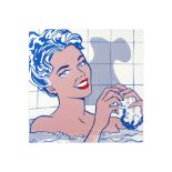 Roy Lichtenstein screenprint "Woman taking a bath" || LICHTENSTEIN ROY (1923 - 1997) zeefdruk : "