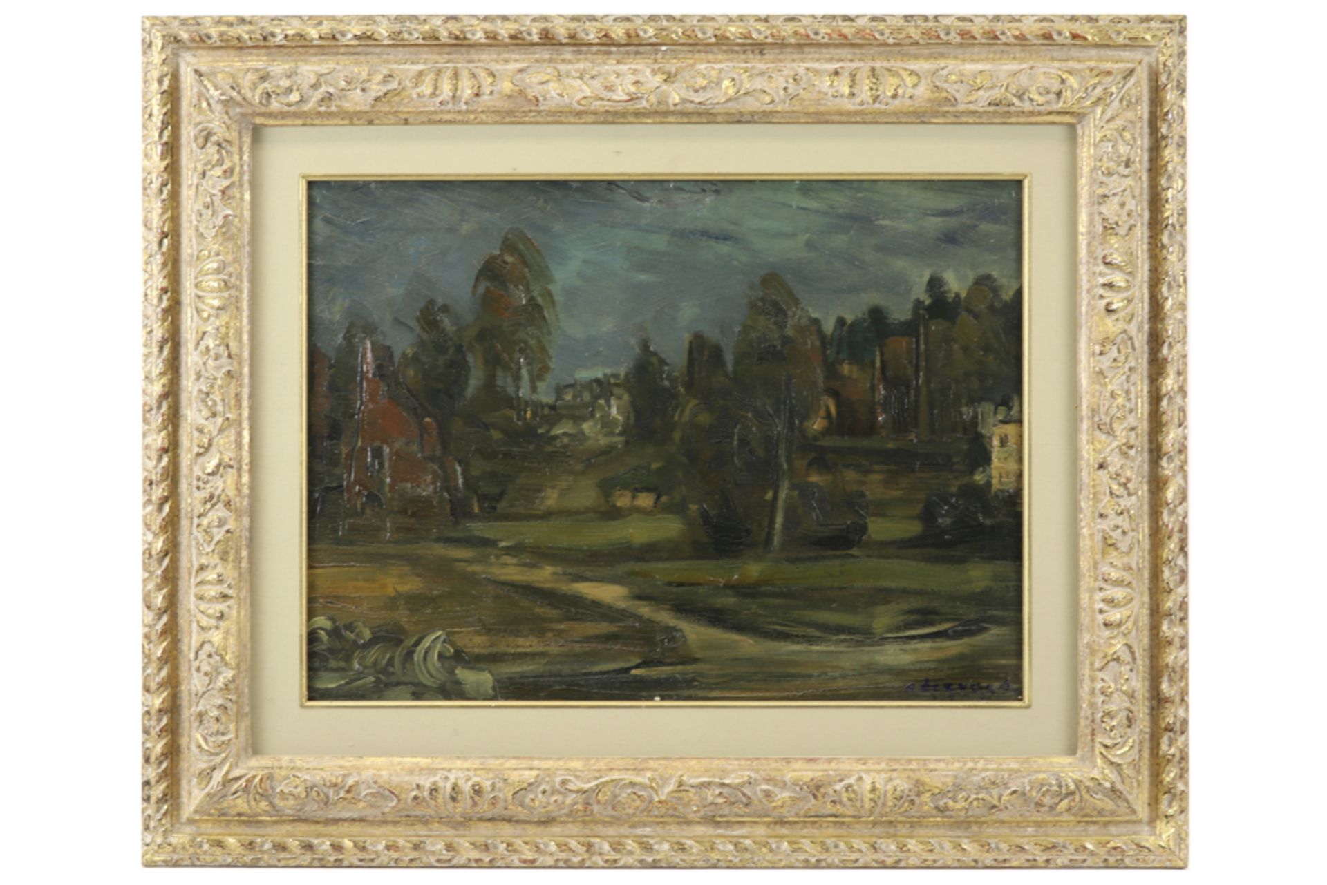 20th Cent. Belgian "Latem School" oil on canvas - signed Albert Servaes and dated 1929/39 (?) || - Bild 3 aus 5