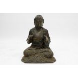 antique Chinese Qing dynasty "Lohan" sculpture in bronze || Antieke Chinese bronzen sculptuur